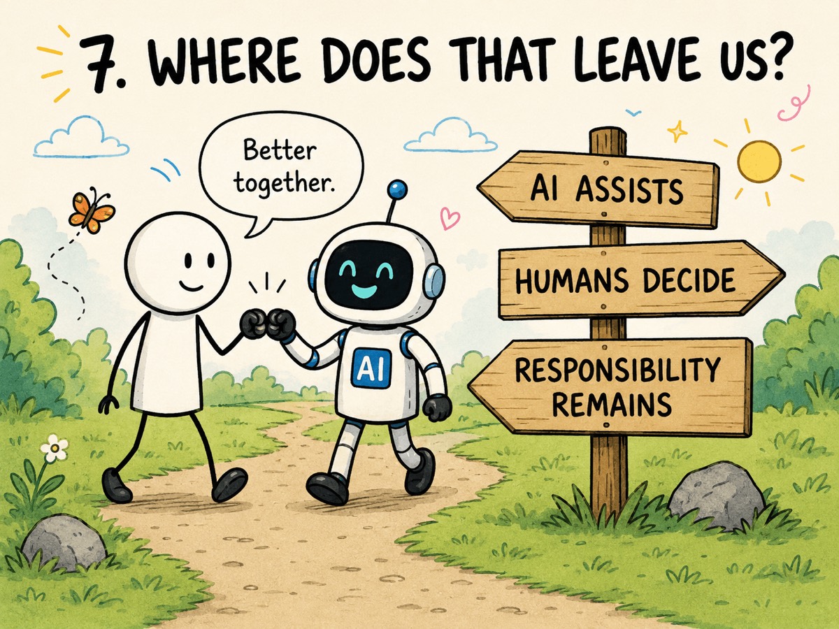 Developer and AI walk together: AI assists, humans decide, responsibility remains